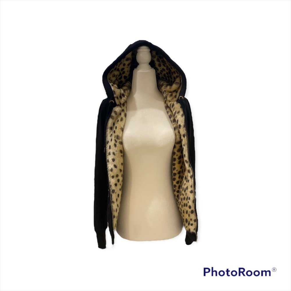 Juicy Couture Zip Up Hoodie with Faux Fur Lining Size S